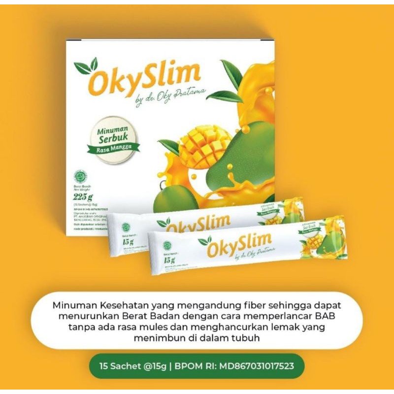 Okyslim Minuman Diet Dari Bening Skincare Dr Oky Pratama - Minuman Pelangsing