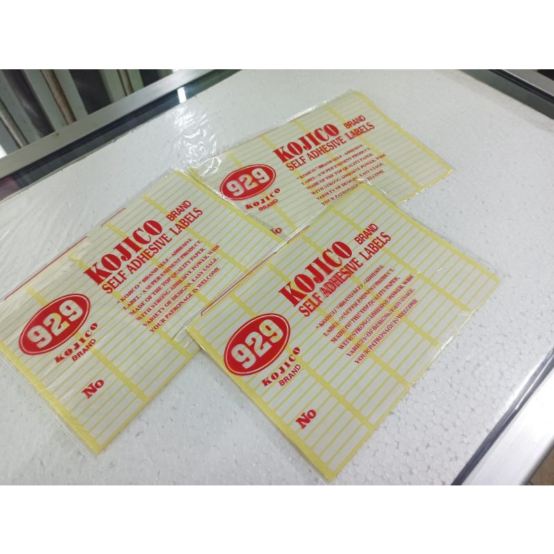 

Label harga merk kojico ukuran 5x34 mm