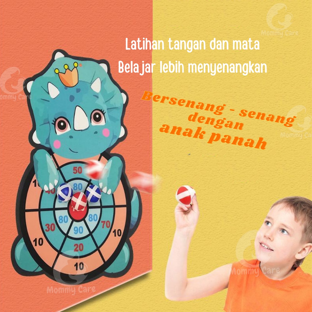 MOMMYCARE MAINAN LEMPAR BOLA PAPAN TEMPEL MAINAN LEMPAR BOLA ANAK EDUKASI ACTIVITY ANAK DART BOARD