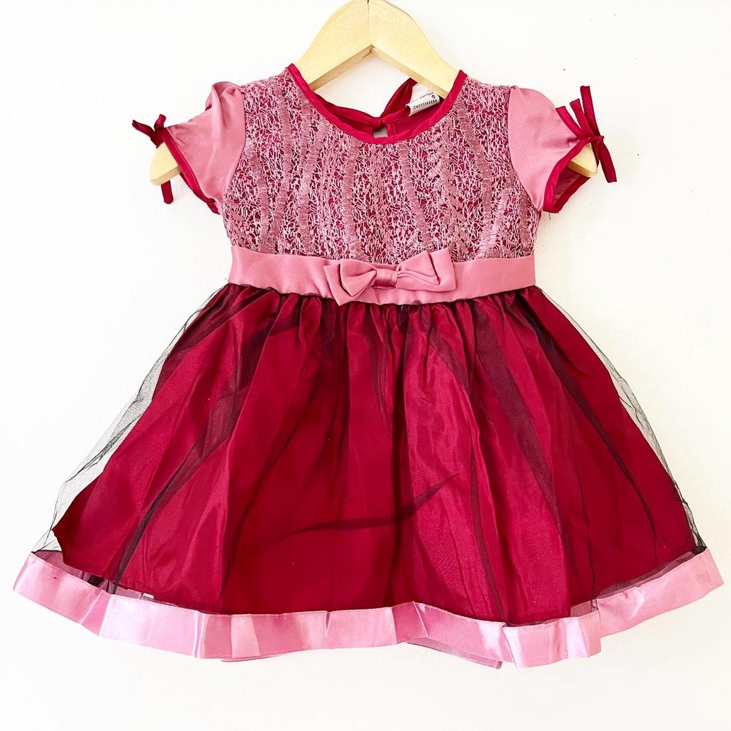 Dress Pesta Kondangan Ulang Tahun Mewah Lucu Bayi Anak Perempuan Cewek Terlaris Kode P Babeebabyshop