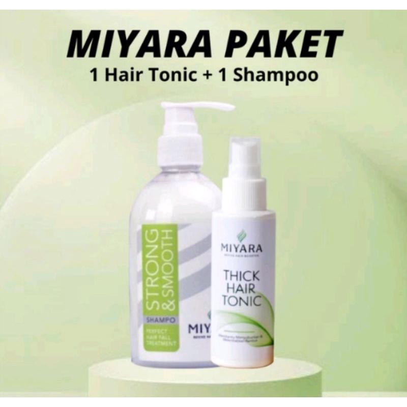 Paket Kumplit Miyara Hair Tonic + Shampo Miyara Anti Rontok Dan Kutu