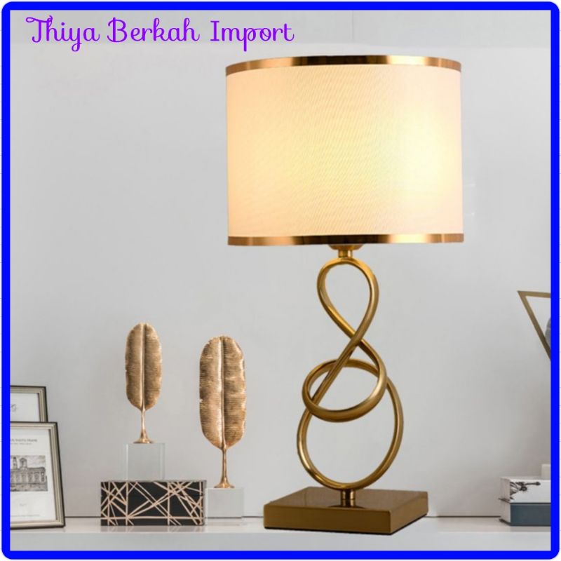 Berkah Import Lampu meja tidur Modern cahaya mewah lampu meja samping tempat tidur hangat induksi la