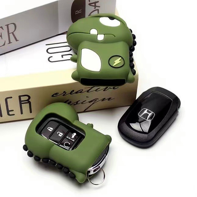 Case Kunci Mobil Motif Naga Untuk Honda Vezel City Civic Br-V Hr-Vcrv Pilot Accord Jazz Jade Crider Odyssey