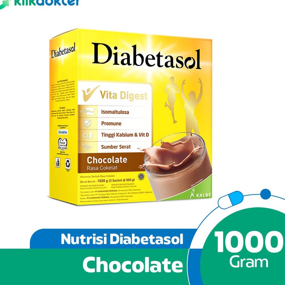 

BAYAR DITEMPAT✔️Diabetasol Chocolate 2x500gr|RA1