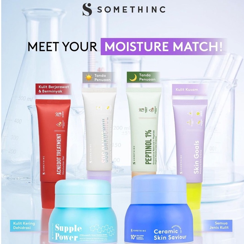 SOMETHINC Moisturizer | Acnedot / Ceramic / Supple Power Onsen / Skin Goals / SOS bakuchiol / Peptinol