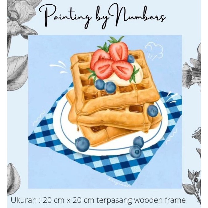 

DIY painting by number 20x20cm kerajinan tangan - CAKES