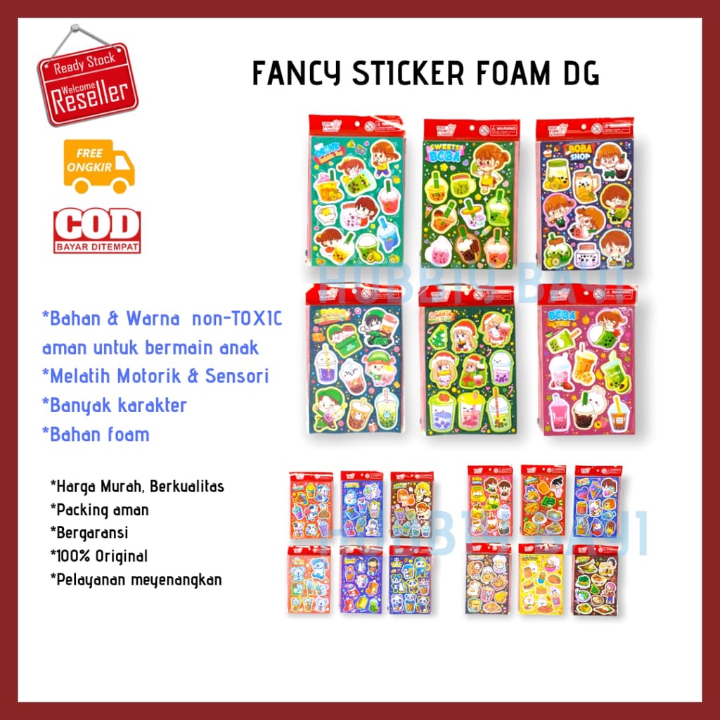 FANCY STICKER FOAM DG (COD) TOKO GROSIR BERGARANSI mainan edukasi sensorik motorik aktivitas edutoys