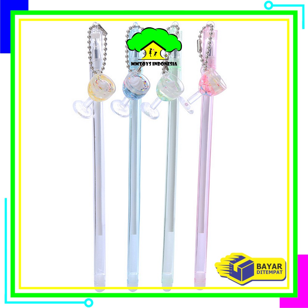 

MI-A34 Pulpen Gelas Gantungan Pen Karakter Minuman Cangkir Pena Gel Bolpen Unik Alat tulis kantor Gel karakter