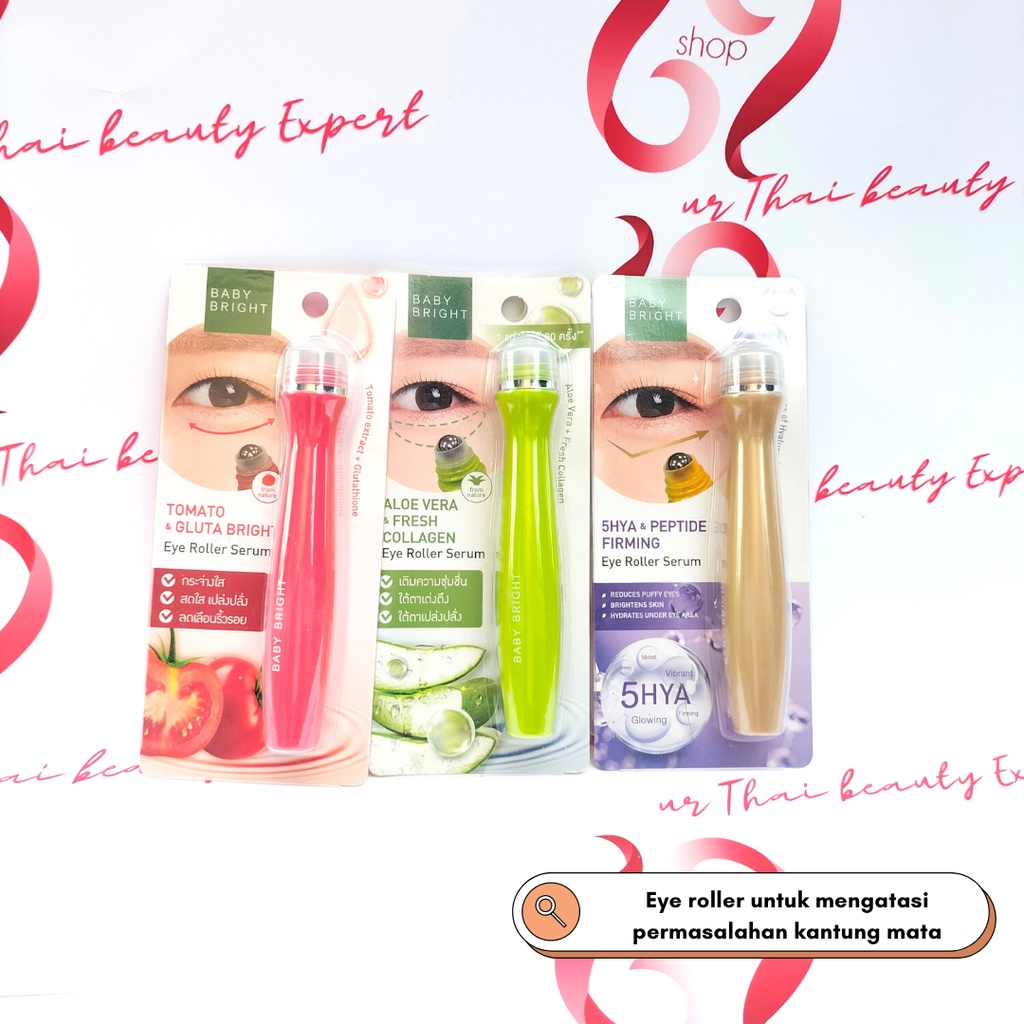 BABY BRIGHT EYE ROLLER SERUM ALOEVERA THAILAND