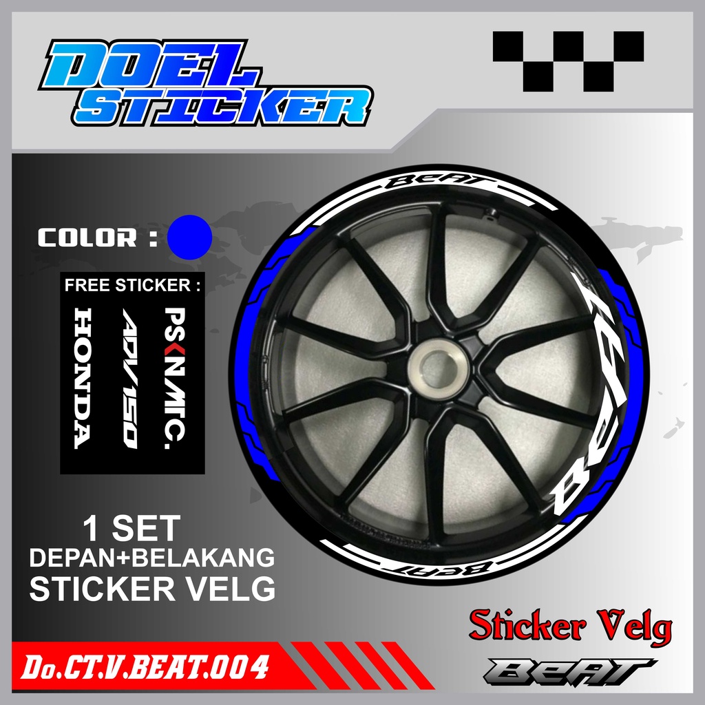 STICKER CUTTING LIST VELG HONDA BEAT VARIASI MOTOR DOEL 004