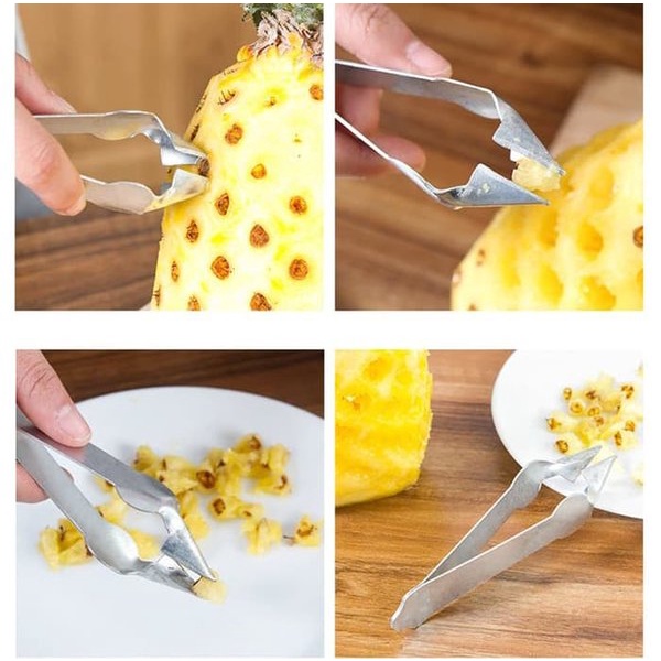 Capit Capitan Mata Nanas Pencabut Pencabit Stainless Steel Alat Kupas Pisau Lebaran Kue Jepitan / Capitan Nanas - Pisau Pemotong Mata Nanas - Alat Pencabut Mata Nanas  / Capitan Penjepit Mata Nanas Alat Pengupas Stainless Steel Pinset Kupas Buah Pencabut
