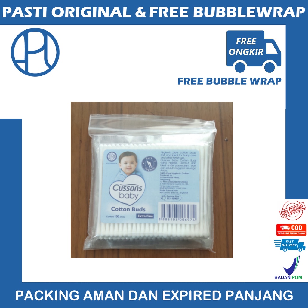 CUSSONS BABY COTTON BUDS  EXTRA FINE KOREK KUPING BAYI LEMBUT KECIL