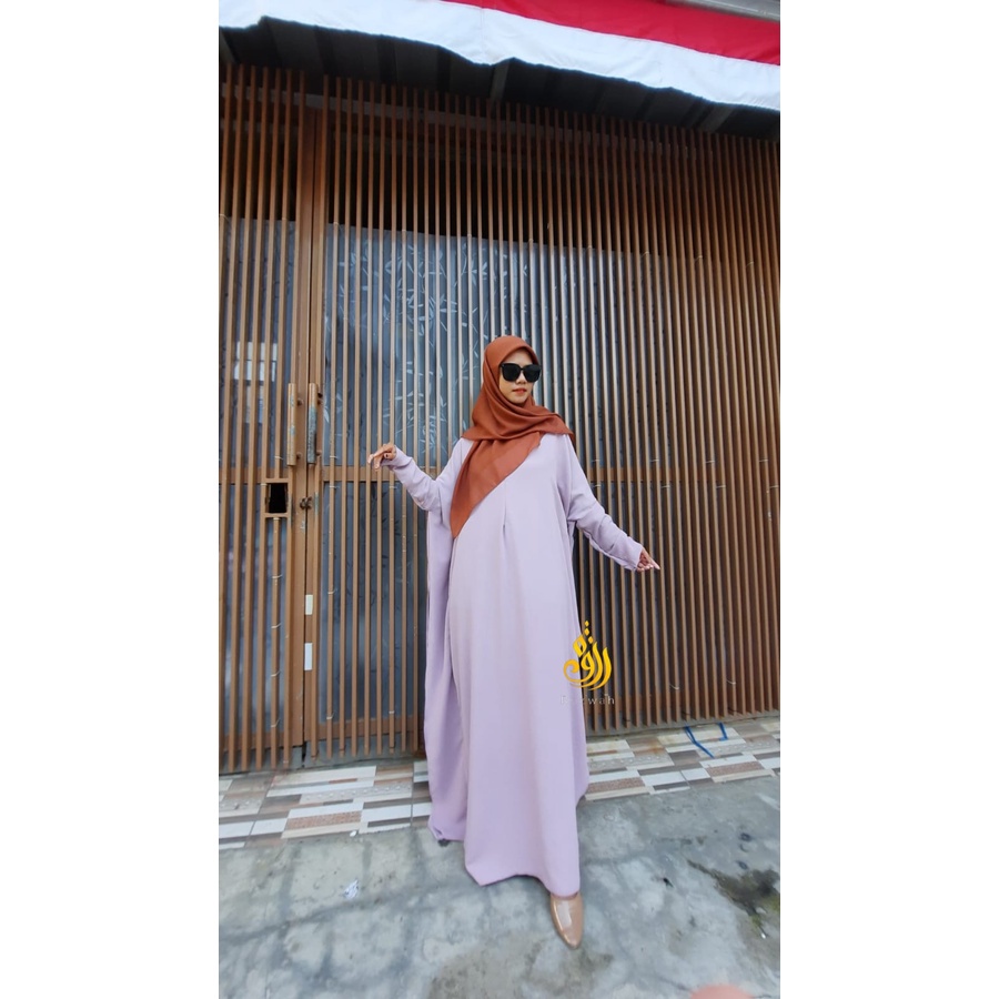 ABAYA CRINKLE BATWING KHADIJAH DRESS EXSLUSIVE ROZWAH ld.135/abaya kaftan lowo/abaya batwing polos/abaya arab/abaya turki/abaya hitam/abaya polos/COD/