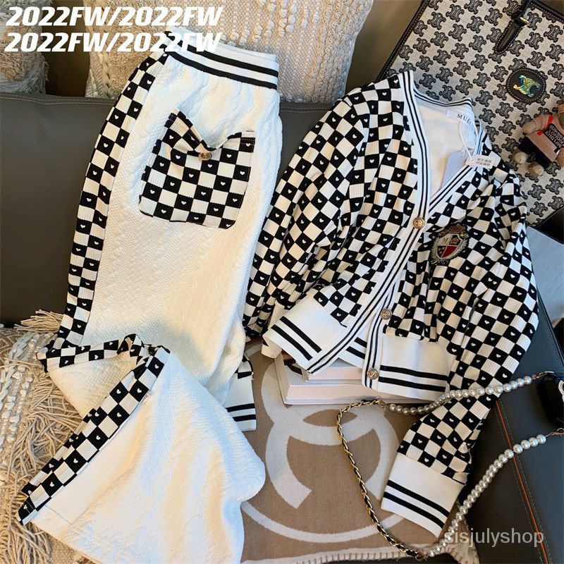 #Sisjuly# Setelan angin dupa kecil Prancis wanita Prancis temperamen baru jaket V-neck jaket celana