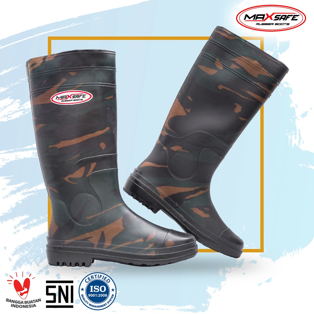 Toyobo Boots &amp; MaxSafe Boots Panjang Doreng Army