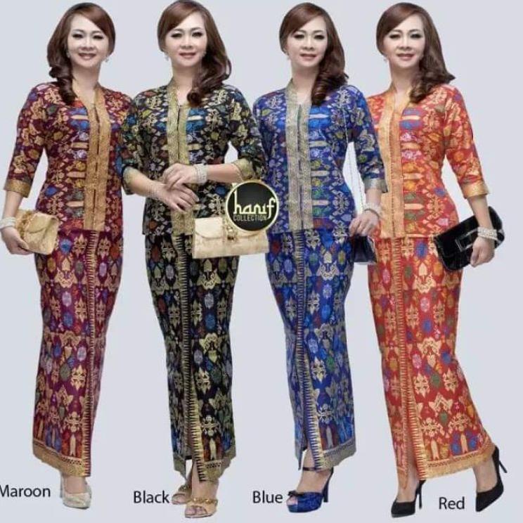 Siap Kirim Kebaya Pramugari Batik Santika Rok Panjang