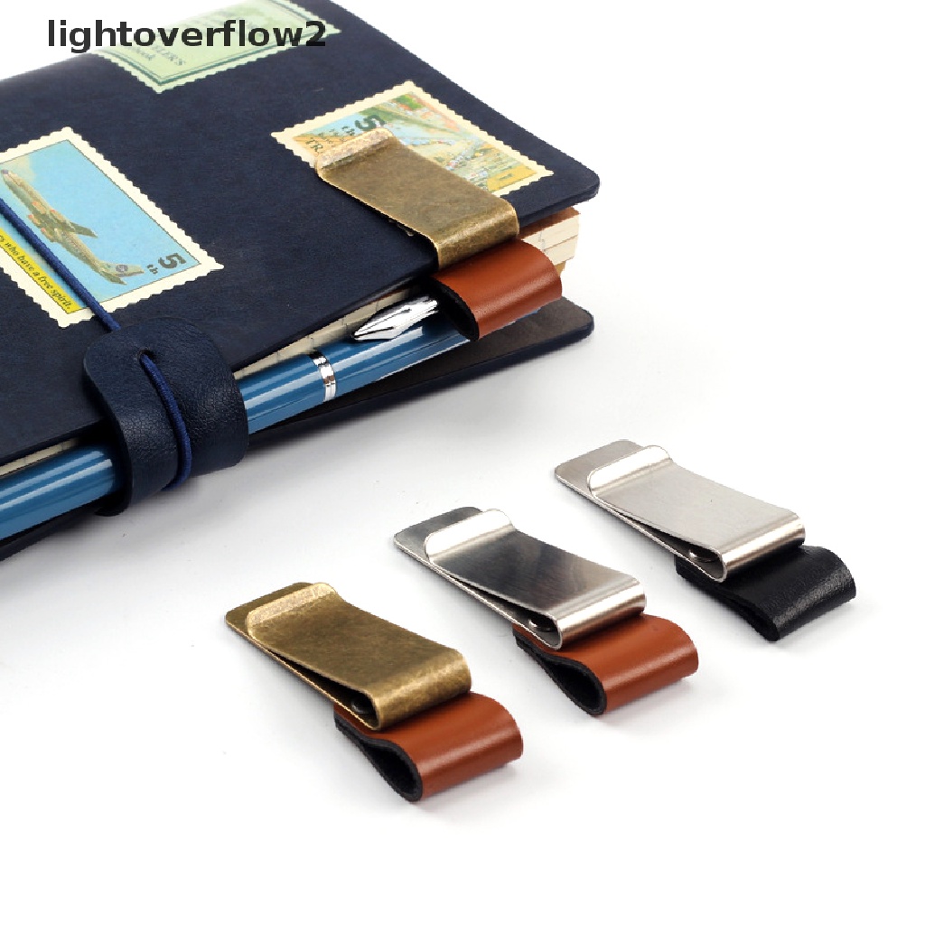 (lightoverflow2) 1pc Klip Penjepit Kertas / Pulpen / Pensil Bahan Metal + Kuningan + Stainless Steel