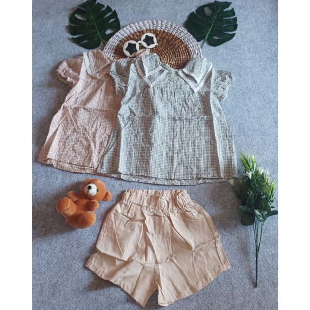 Baju Anak Perempuan Kotak - Kotak