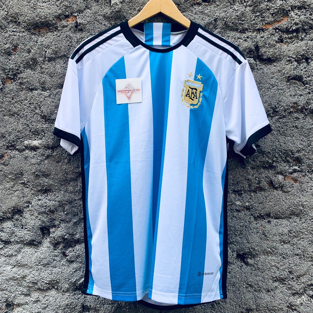 Jersey Argentina Home Piala Dunia 2022 Grade Ori Impor Baju Bola Jersey Timnas Negara Argentina Worl