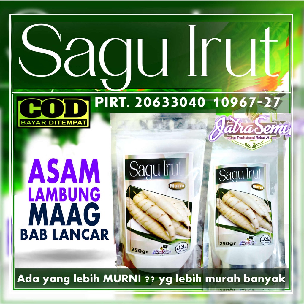 

Tepung Sagu Irut Untuk Maag asam lambung murni tanpa campuran 100% original