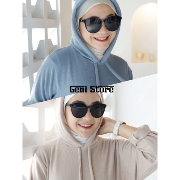 ARUNA HOODIE DRESS//bahan CAMERON KNIT RIB // Casual Long Dress