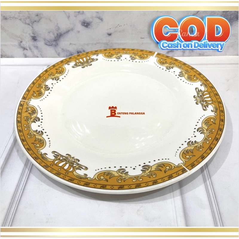 piring 10,5 ceper piring bosara keramik batu cantik mahkota kuning mawar biru mawar pink mawar hijau