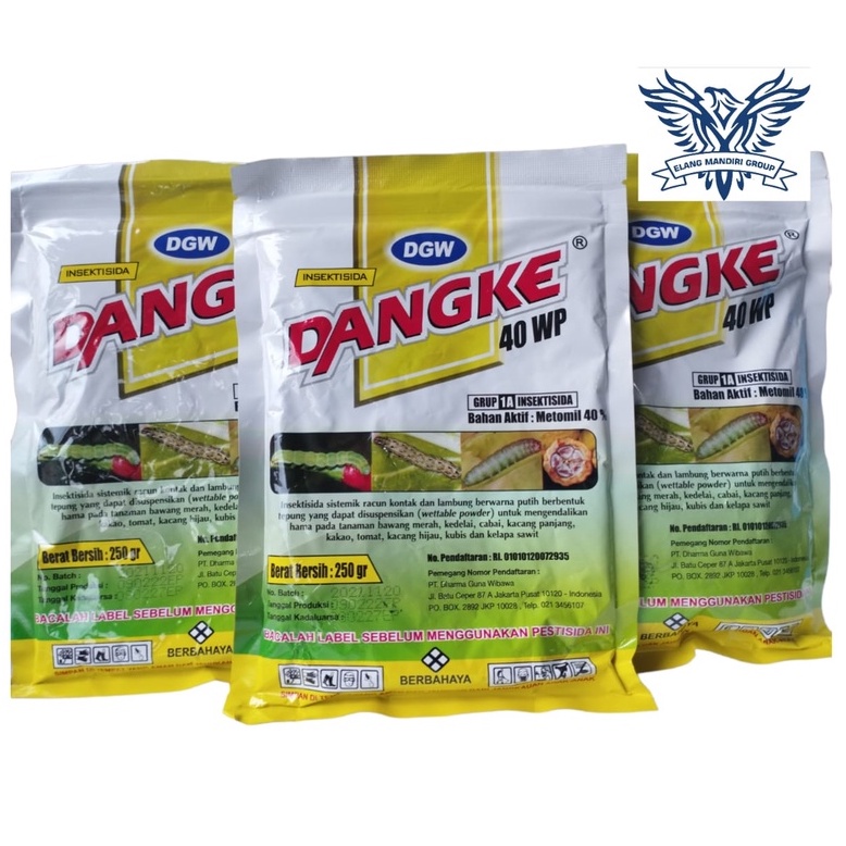 Insektisida Dangke 40 WP 250 gram Bahan aktif : Metomil 40  Dupont Lannate Besthomyl MTM Muller