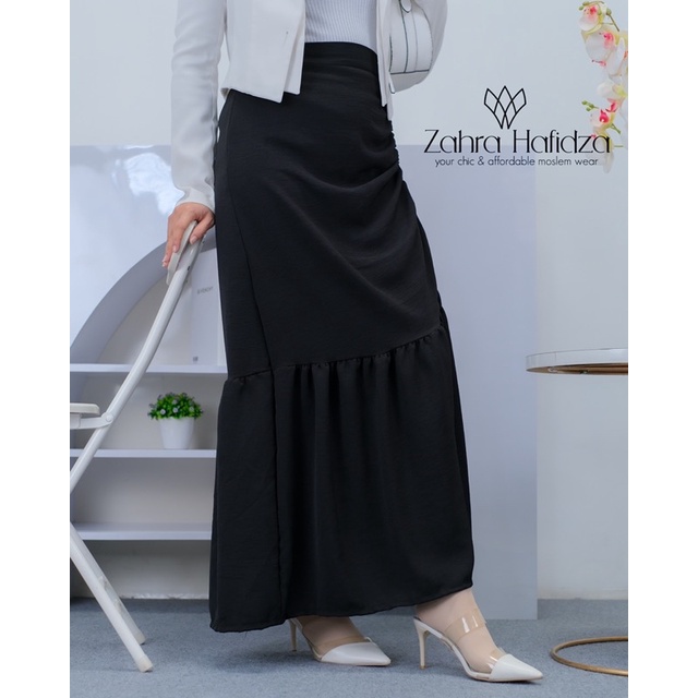 Rok serut cringkle flowy | rok causual | rok korean style | syahraa skirt