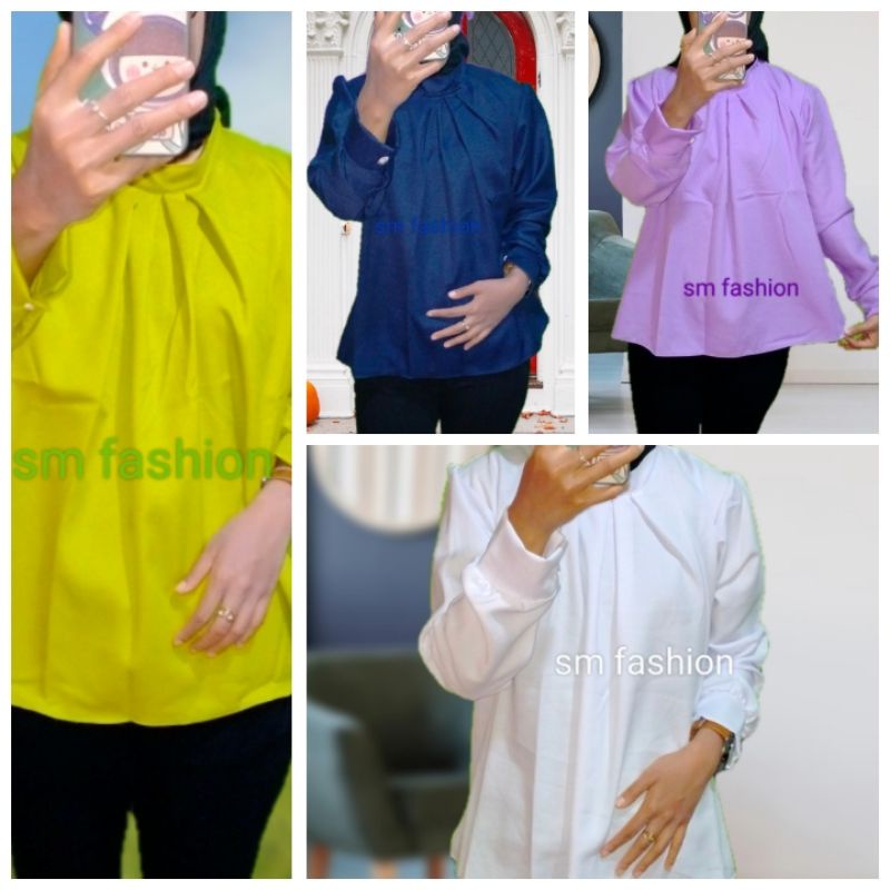 ATASAN WANITA MUTIA BLOUSE WANITA WARNA TERBARU KEKINIAN FASHION MUSLIM