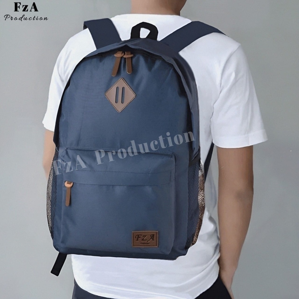 Tas Ransel Punggung Distro Casual Pria Wanita / Tas Ransel Laptop Original FzA FREE Tas Slempang Sporty