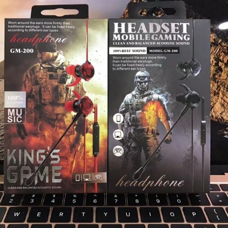 Stok Terbaru HF HEADSET GAMING PUBG MOBILE LEGEND GM-200 & GM-300 WITH MIC TERLARIS