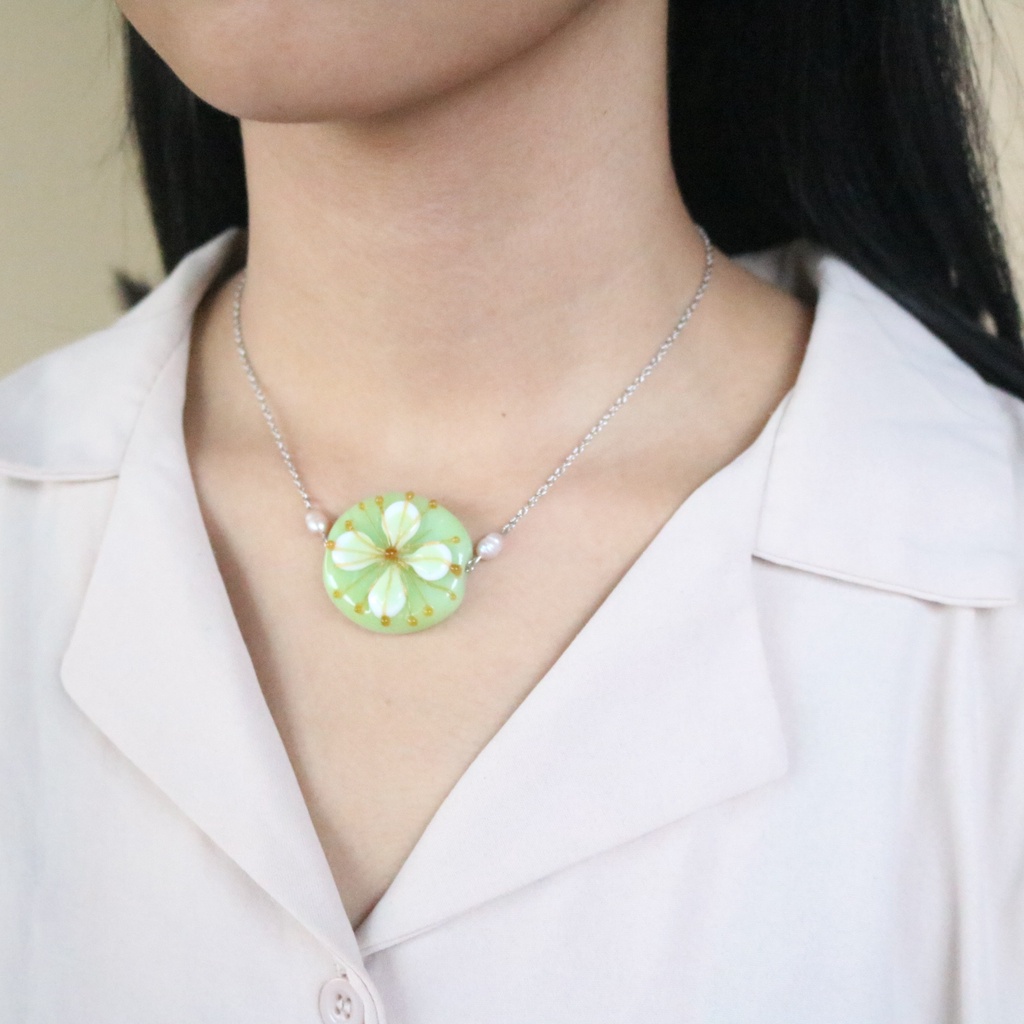 Kalung Cenil by Pagi / Etnik / Kalung Handmade / Choker Necklace / Bohemian / Korean Fashion / Beads Unik / Warna Warni Wanita