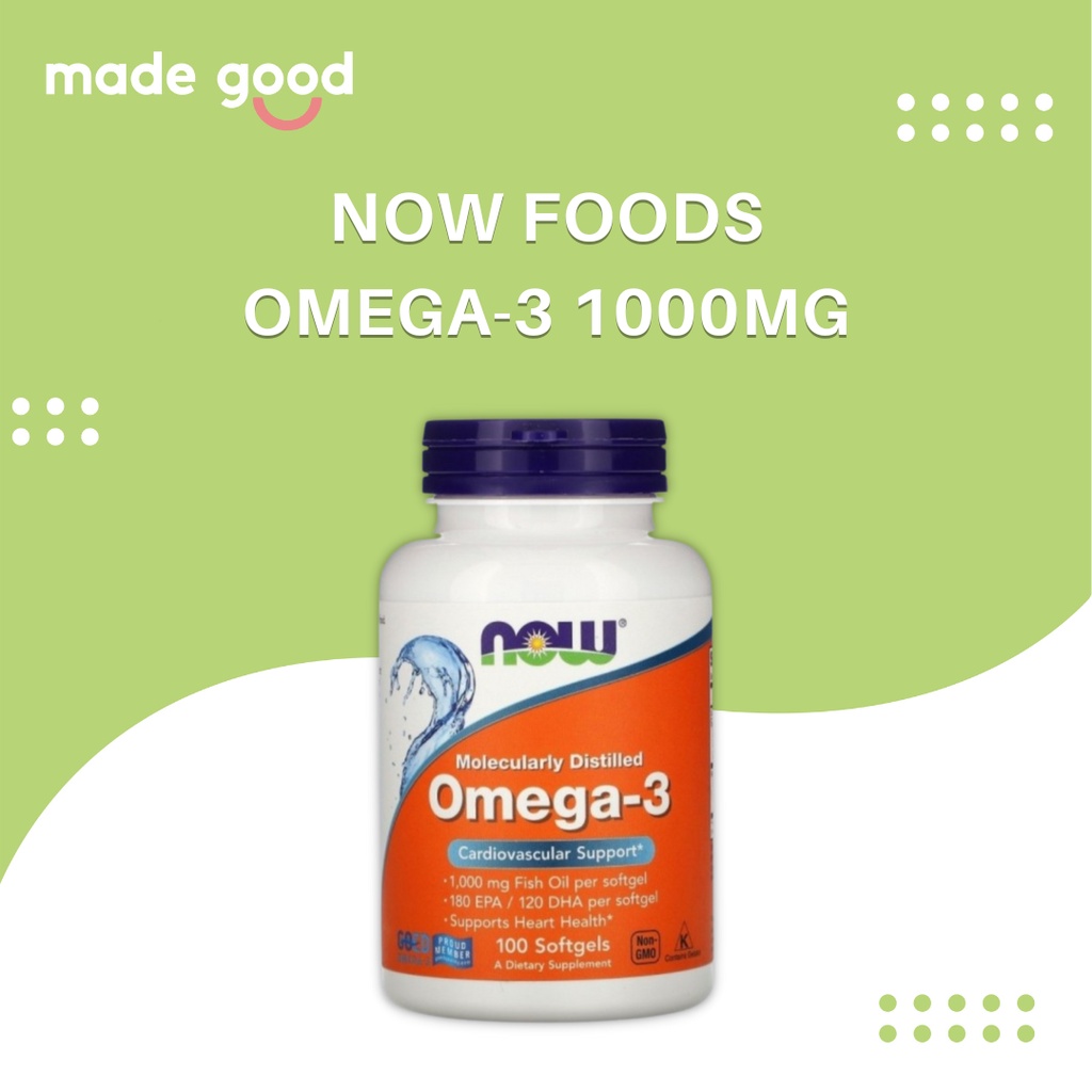 Now Foods Omega 3 1000mg 180EPA/120DHA 100 softgels