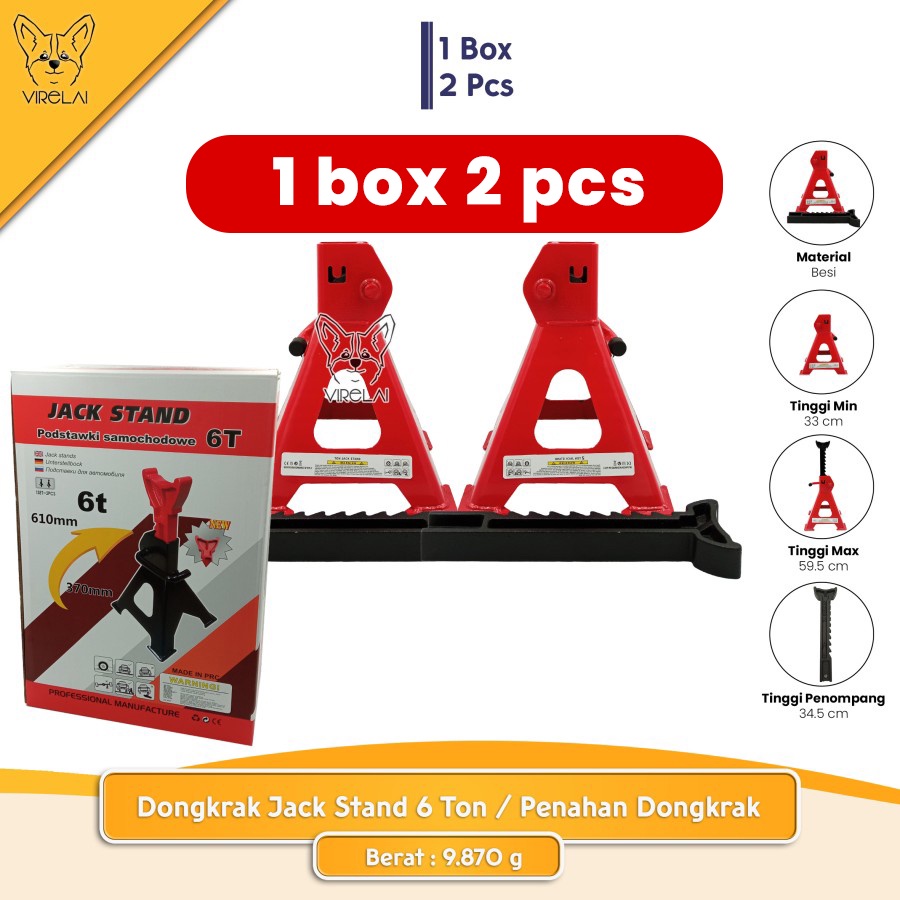 [JACK STAND] Dongkrak Jack Stand 6 Ton / Penahan Dongkrak