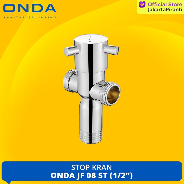 STOP KRAN WC CABANG ONDA 1/2" / KERAN T SHOWER KLOSET JET SHOWER