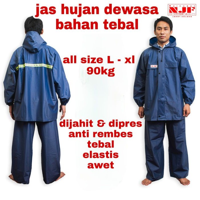 [promo] Jas Hujan Dewasa Pria-Wanita Merk Njf Size Jumbo