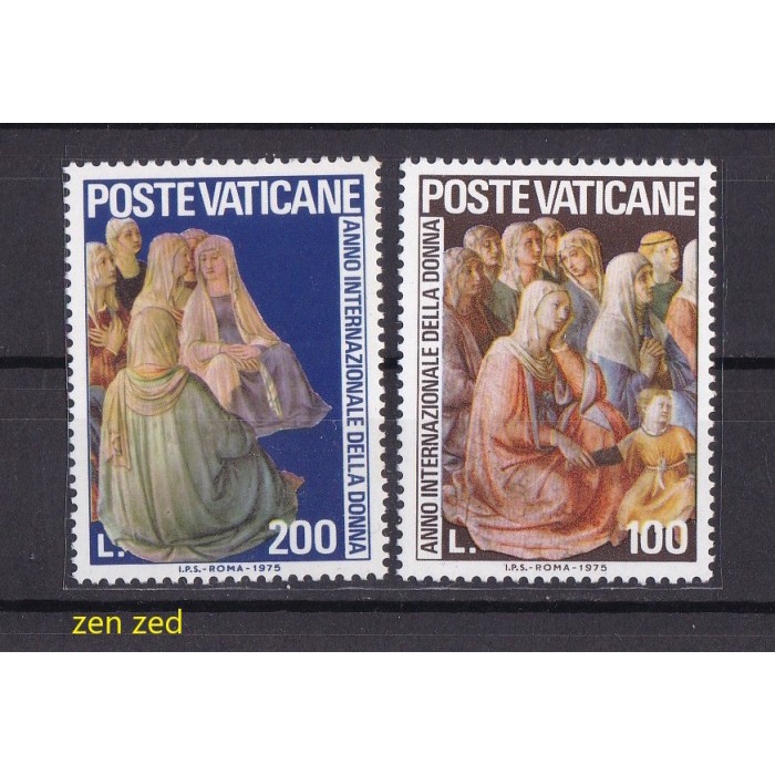 

0482 Perangko vatican City 1975 International Year for Women 2v Mnh