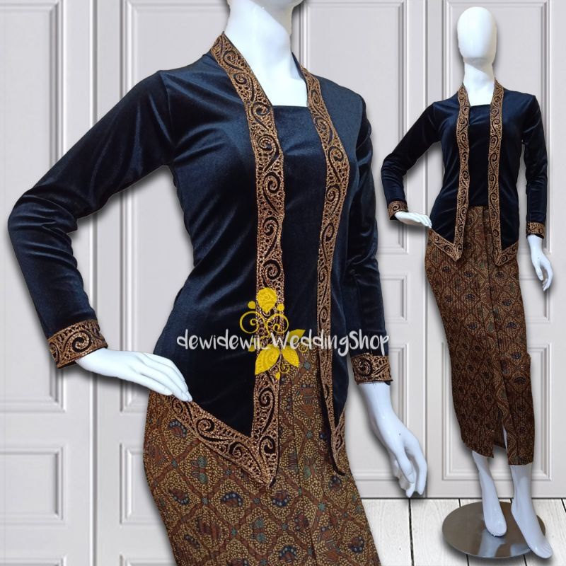 Kebaya Bordir Cantik / Bahan Bludru - Warna Lengkap