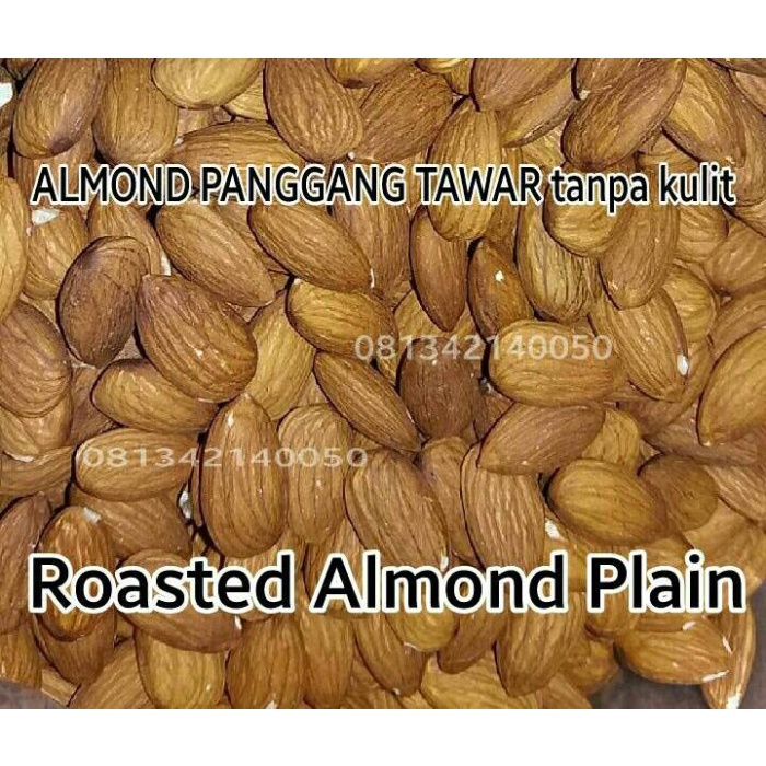 

250Gram Almond Panggang Tawar Kupas (Roasted Almond Plain)