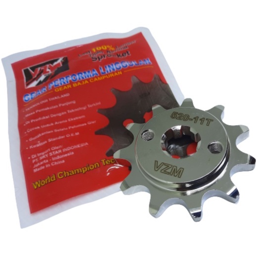 Gear Depan Kawsaki KLX Ukuran 520 - 11T Hardchrome VZM