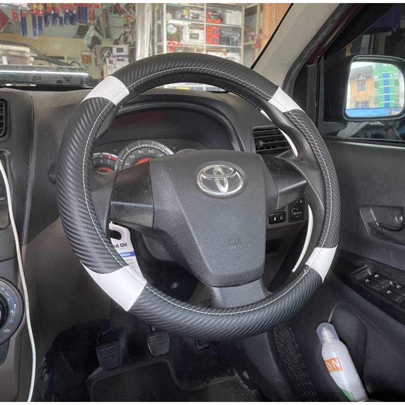 Sarung Stir Avanza - Veloz - Calya - Ayla - Agya - Brio / Xpander - Ertiga - Mobilio - Rush - Terios - Raize bahan ZEUS - Karbon - Universa