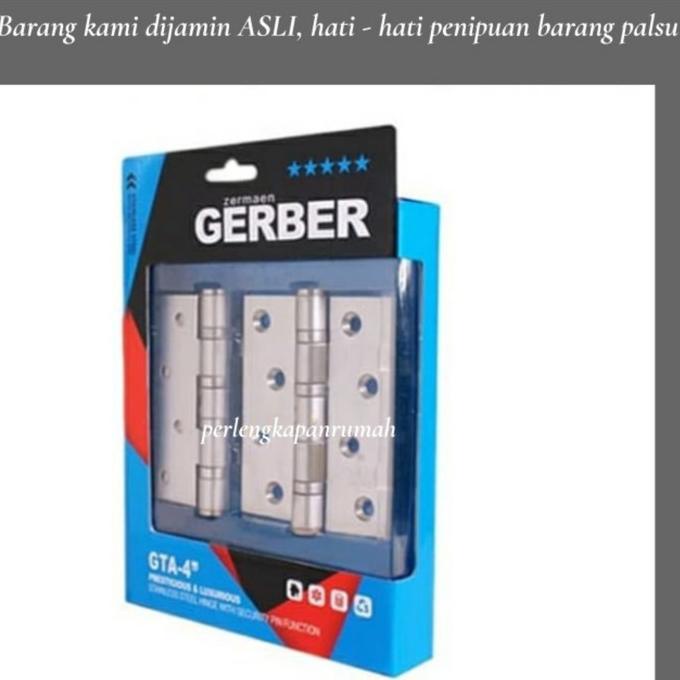 *****] Engsel Stainless GERBER GTA 4" Pintu 4 inch Pin Ass Stainless