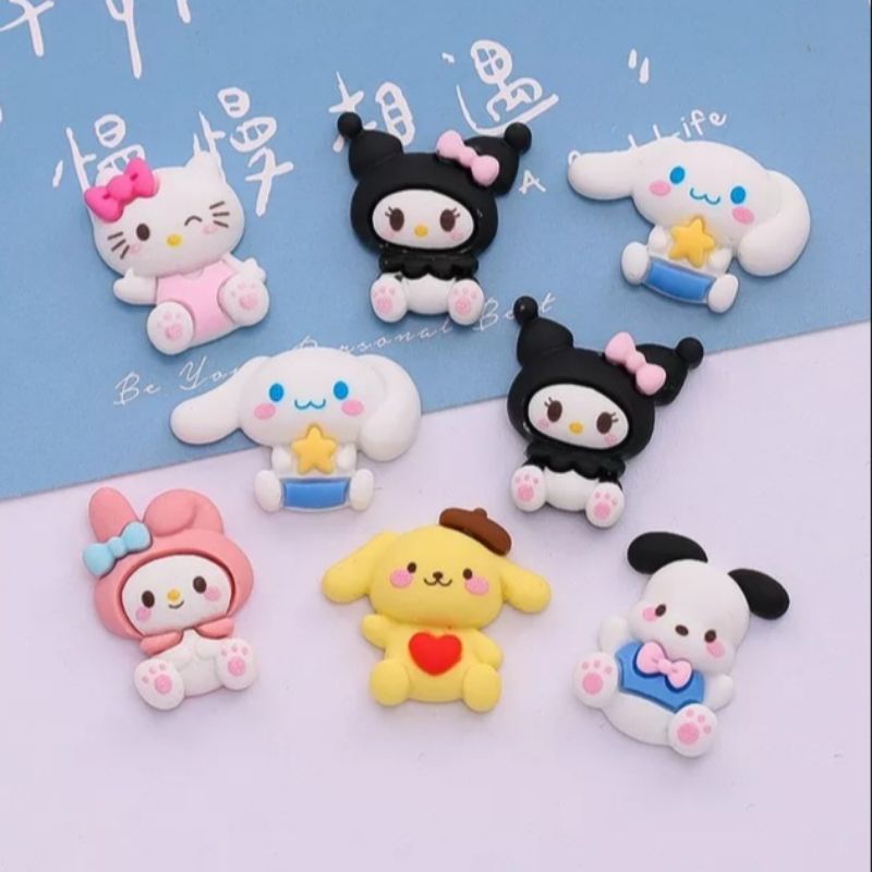 Clay resin Sanrio duduk Bening Dof [10 pcs]