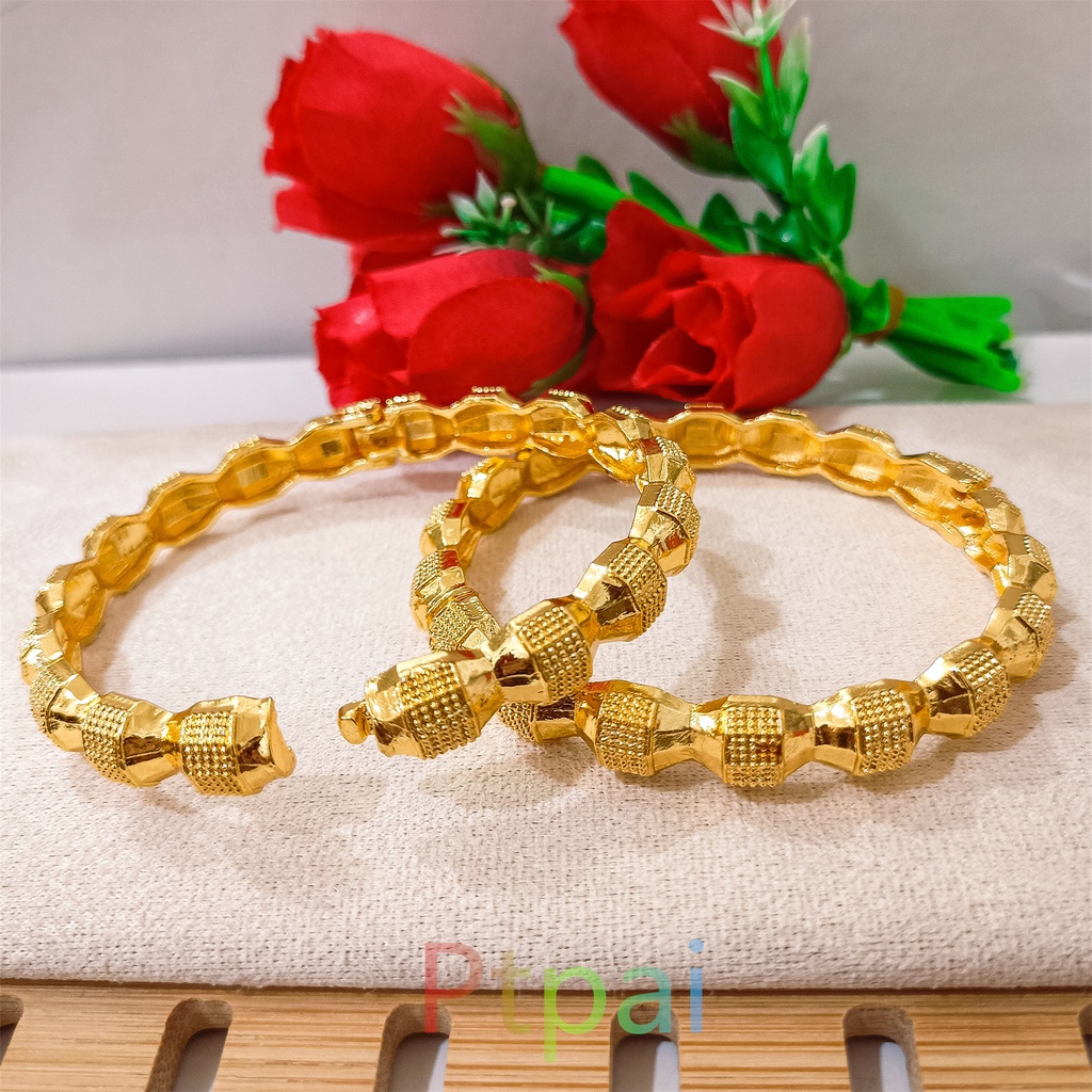 Gelang tangan Keroncong terbaru wanita lapis Emas 24k xuping fashion dubai perhiasan