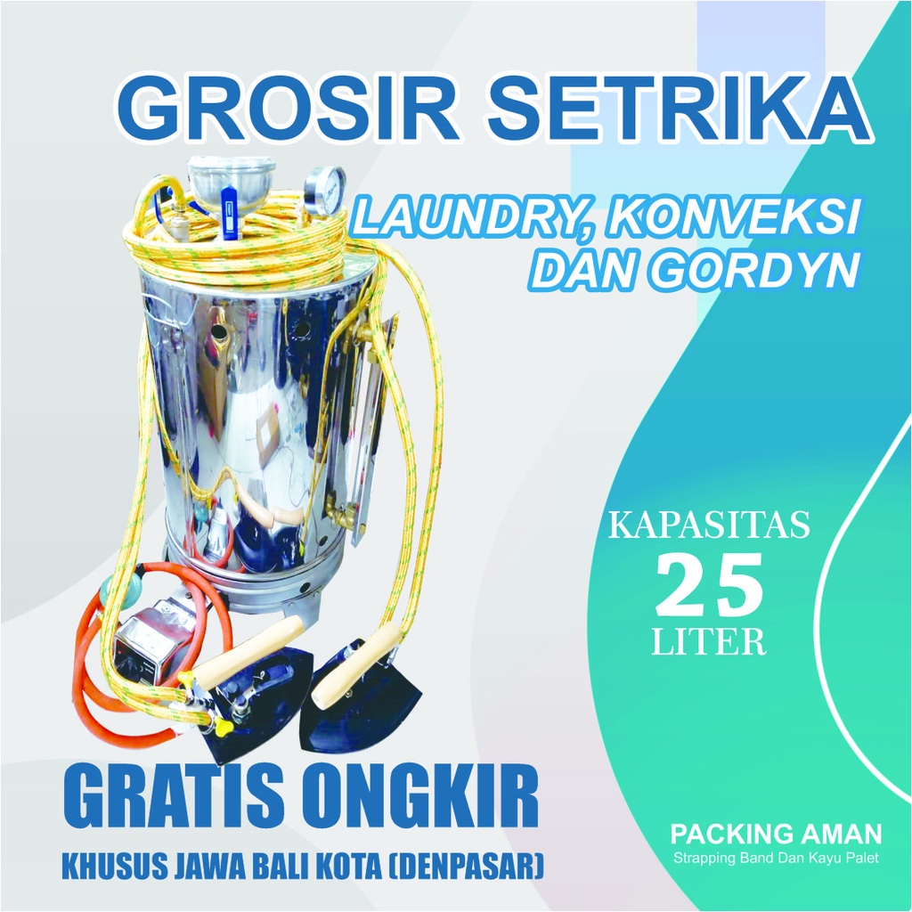 GROSIR SETRIKA UAP LAUNDRY 25 LITER 2 KEPALA