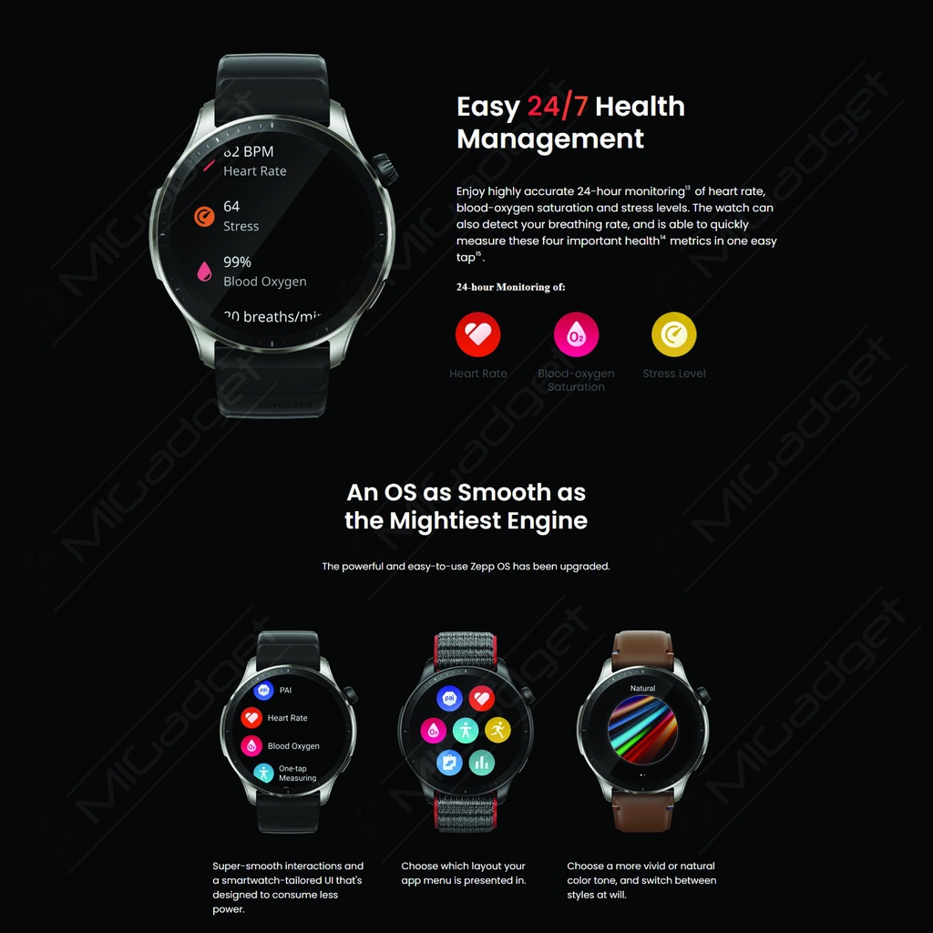 Jam Tangan Amazfit GTR 4 Classic Smartwatch AMOLED GPS Sport Fitness