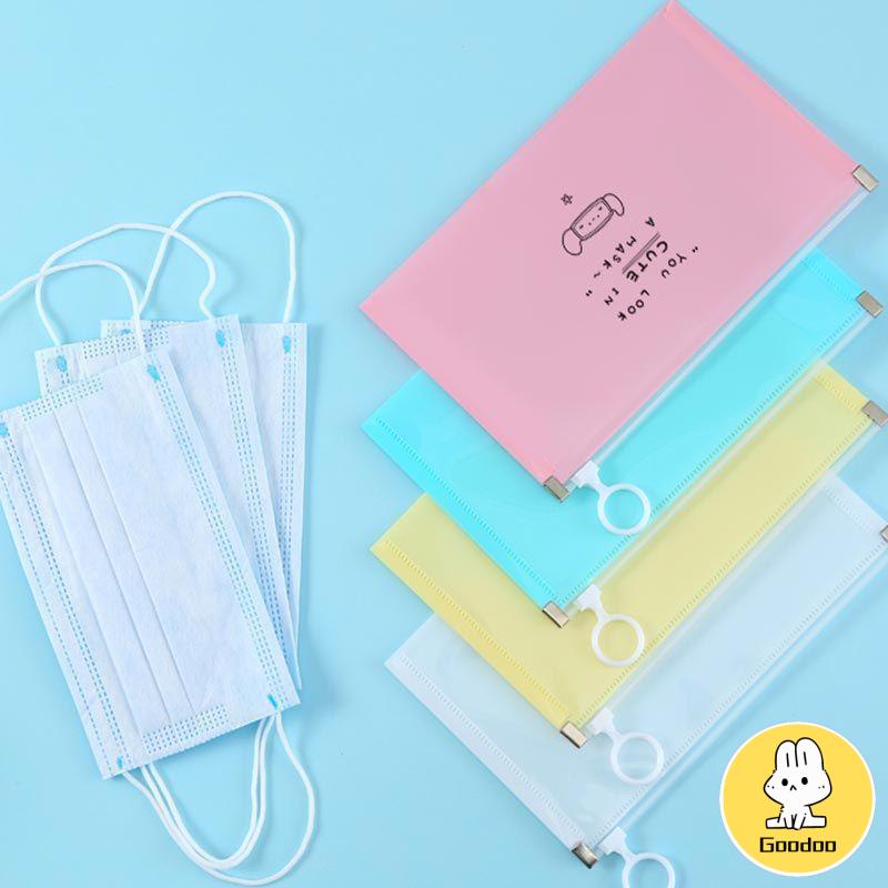 Tempat Penyimpanan Masker Resleting/Dompet Masker Tas Pouch Storage Zipper -Doo