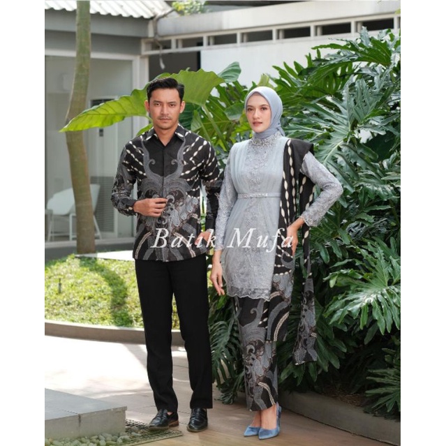 SET KEBAYA COUPLE MADINA GREY | KEBAYA LAMARAN TERBARU KEBAYA WISUDA KEBAYA TUNANGAN 2022 KEBAYA MODERN