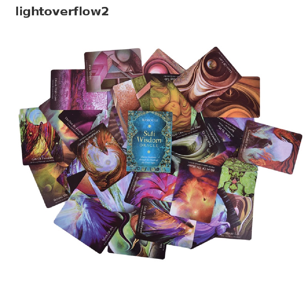 (lightoverflow2) Sufi Wisdom Oracle 44 Kartu Tarot Untuk Permainan Pesta