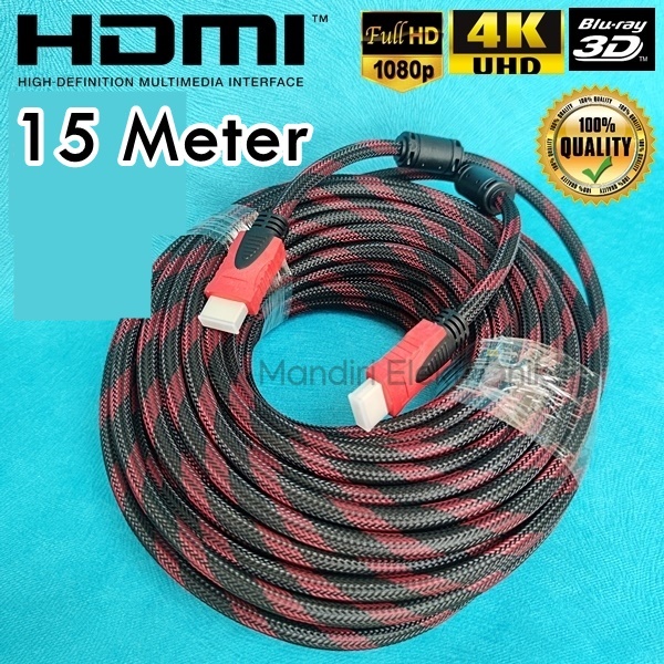 Kabel HDMI Serat Jaring HDMI To HDMI 15 Meter